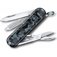 Нож перочинный Victorinox  Classic, сталь X55CrMo14, рукоять Cellidor®, синий камуфляж купить в Домодедове