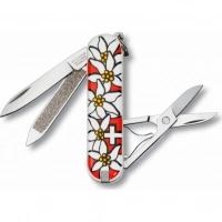 Нож перочинный Victorinox Edelweiss 0.6203.840 58мм 7 функций дизайн рукояти Эдельвейс купить в Домодедове