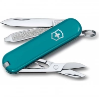 Нож Victorinox Classic SD Colors, Mountain Lake (0.6223.23G) бирюзовый, 7 функций 58мм купить в Домодедове