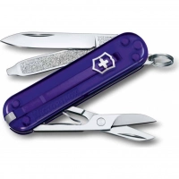 Нож Victorinox Classic SD Colors, Persian Indigo (0.6223.T29G) фиолетовый полупрозрачный, 7 функций 58мм купить в Домодедове