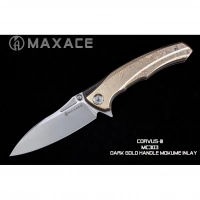 Складной нож Maxace Corvus, сталь M390, Mokume  TC4+Inlay купить в Домодедове