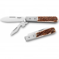 Складной нож-мультитул LionSteel Barlow Roundhead, сталь M390, рукоять рог купить в Домодедове