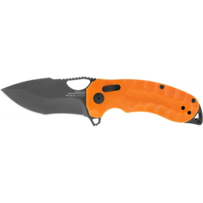 Складной нож SOG Kiku XR LTE Orange, сталь CTS-XHP, рукоять G10/Carbon fiber