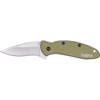 Складной полуавтоматический нож Kershaw Scallion Olive, сталь 420HC, рукоять алюминий купить в Домодедове